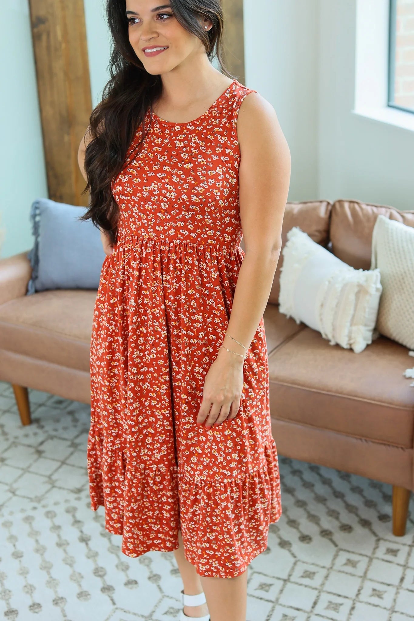 Floral Tank Dress - Quelle's BoutiQue
