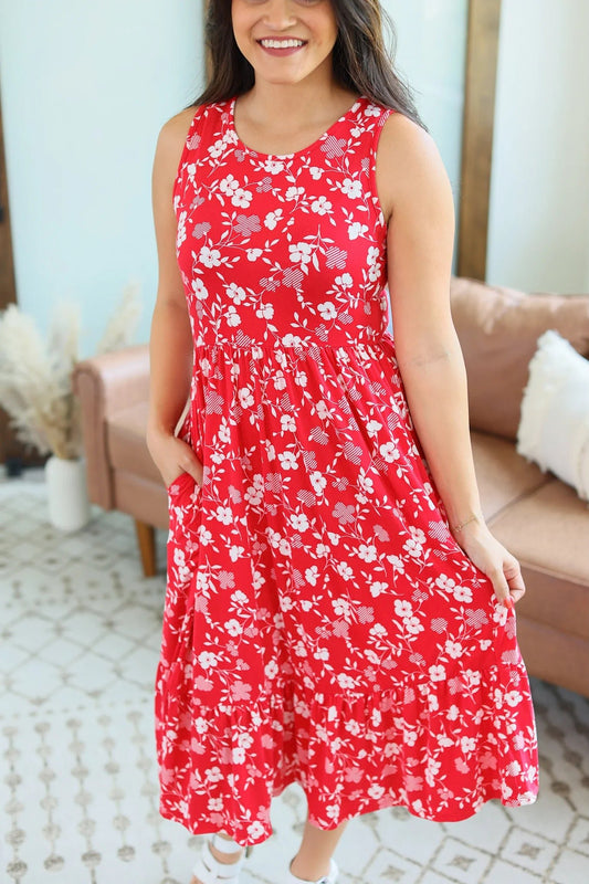 Floral Tank Dress - Quelle's BoutiQue