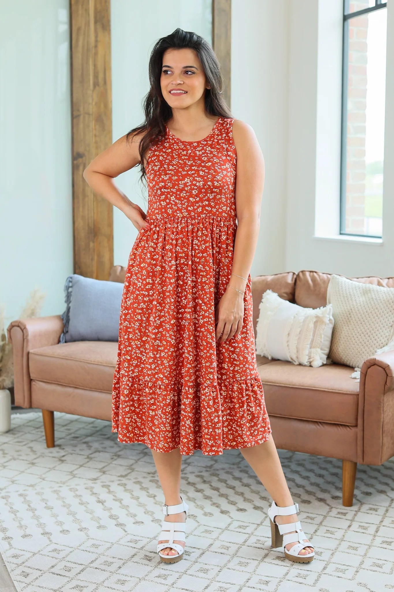 Floral Tank Dress - Quelle's BoutiQue