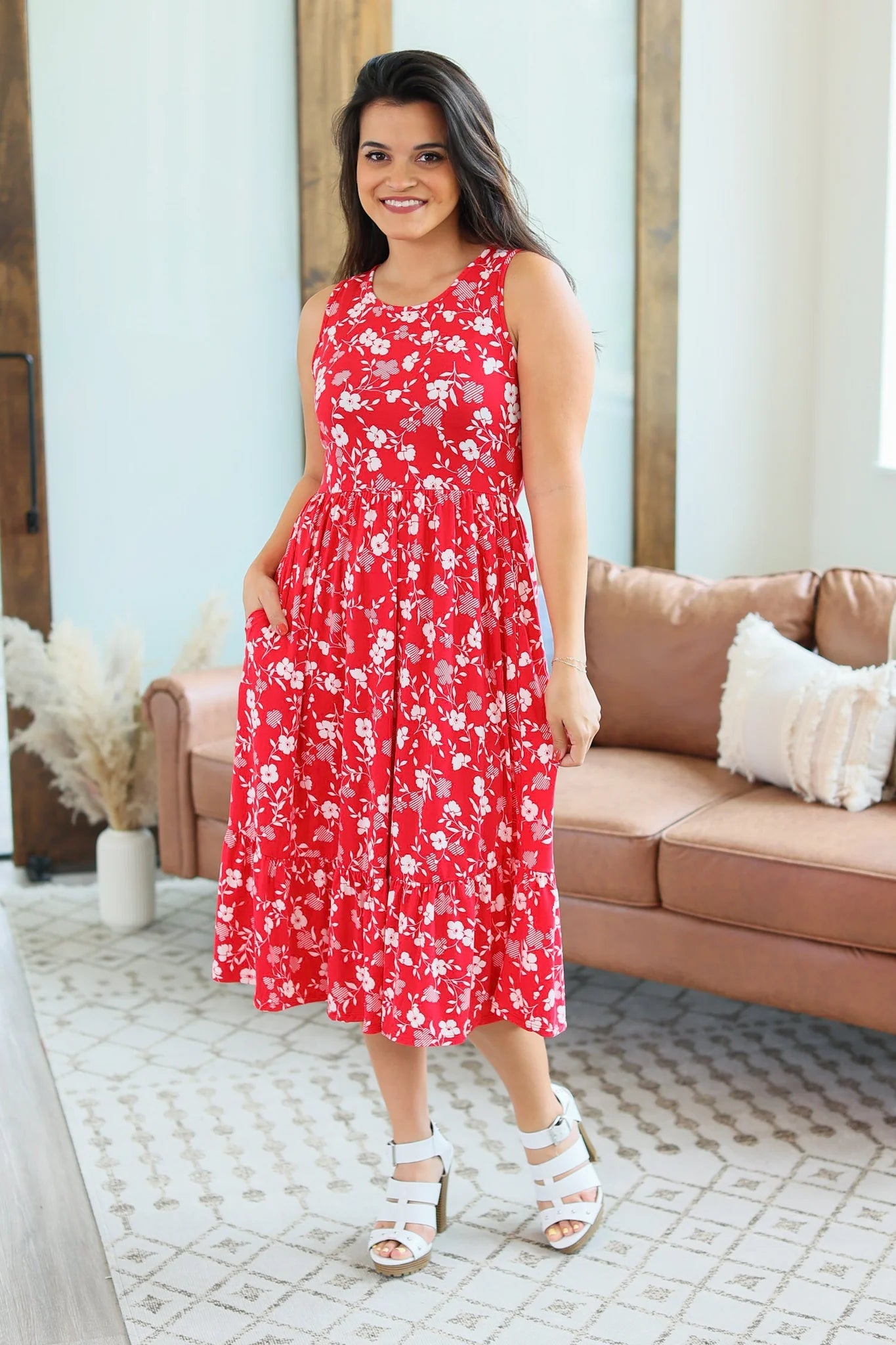 Floral Tank Dress - Quelle's BoutiQue