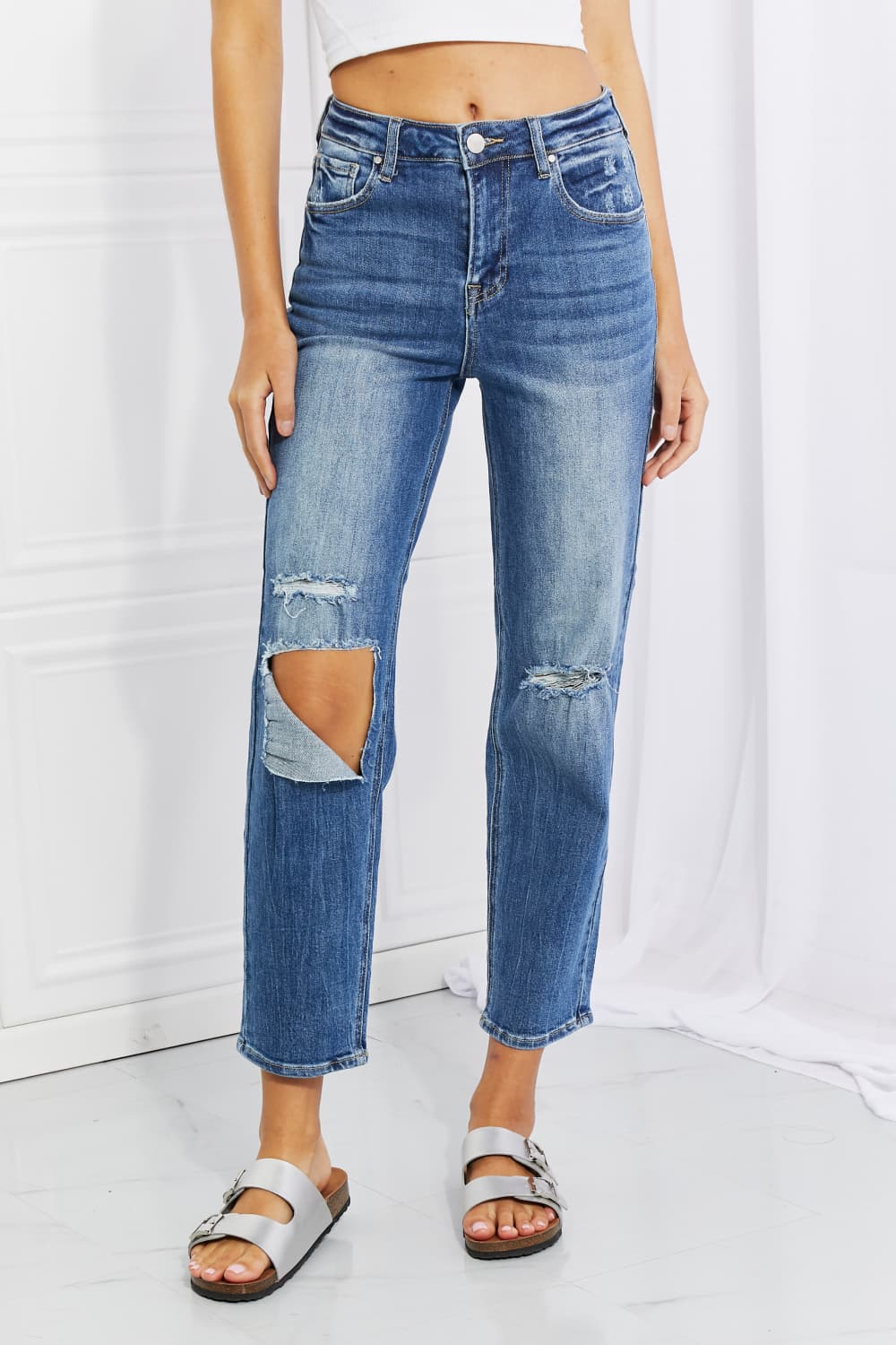 High Rise Relaxed Jeans - Quelle's BoutiQue