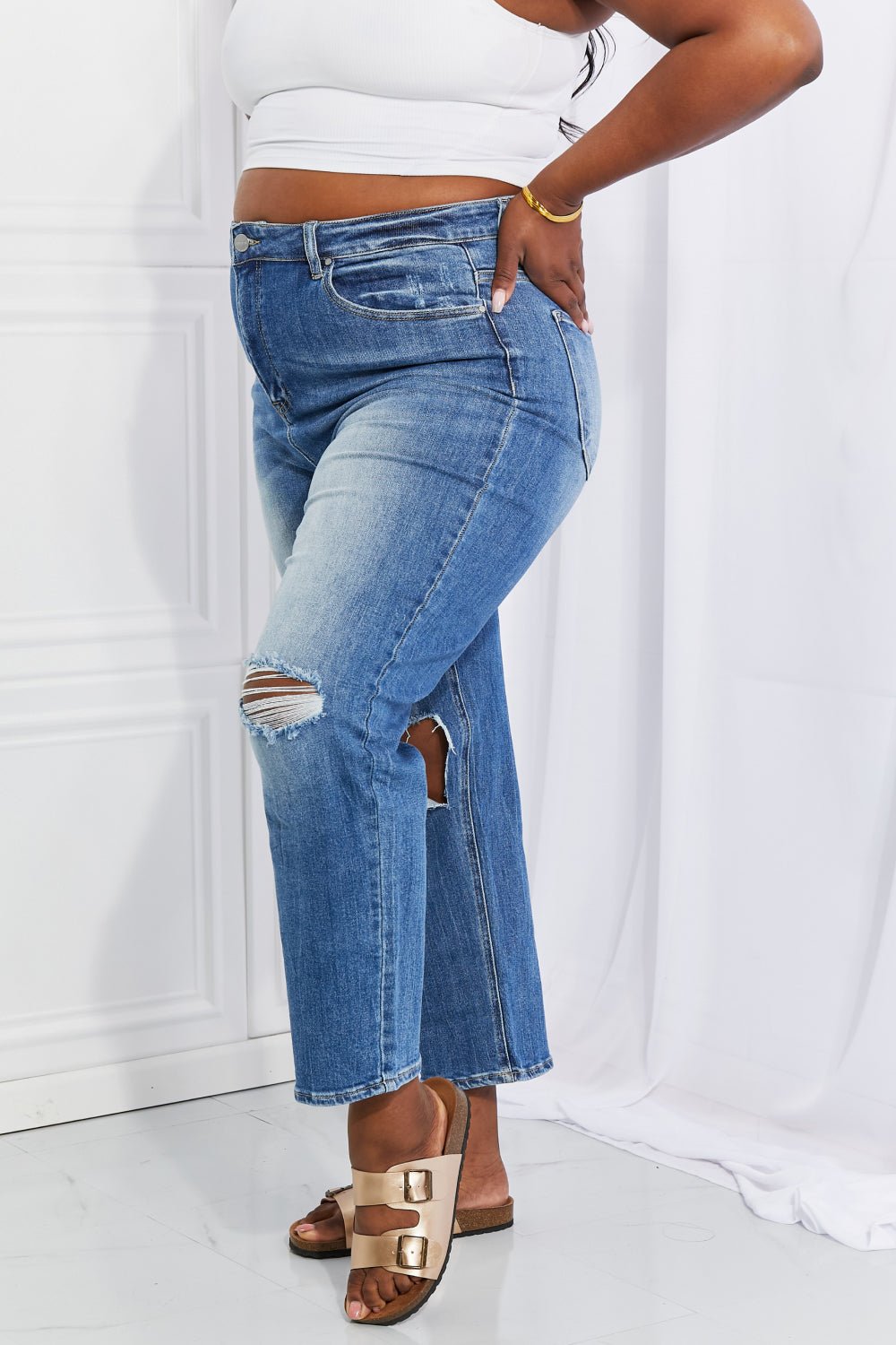 High Rise Relaxed Jeans - Quelle's BoutiQue
