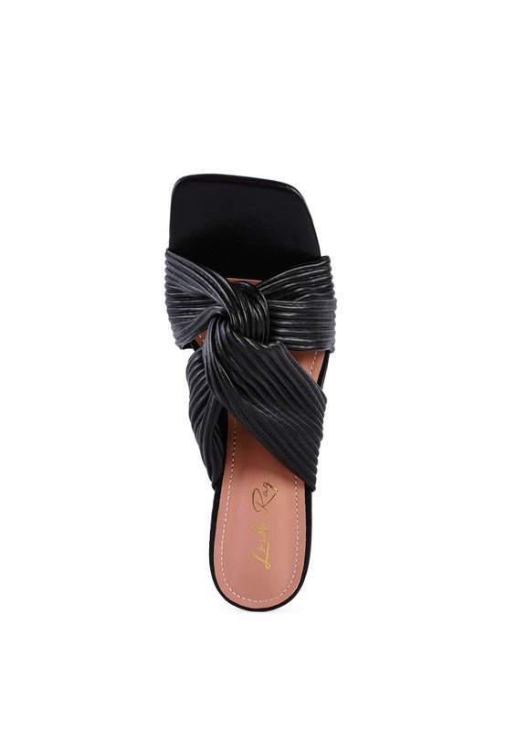 Knot Strap Slide Sandals - Quelle's BoutiQue