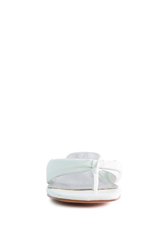 Low Heel Thong Slide Sandals - Quelle's BoutiQue