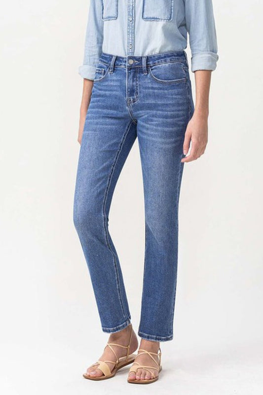 Midrise Slim Ankle Straight Jeans - Quelle's BoutiQue
