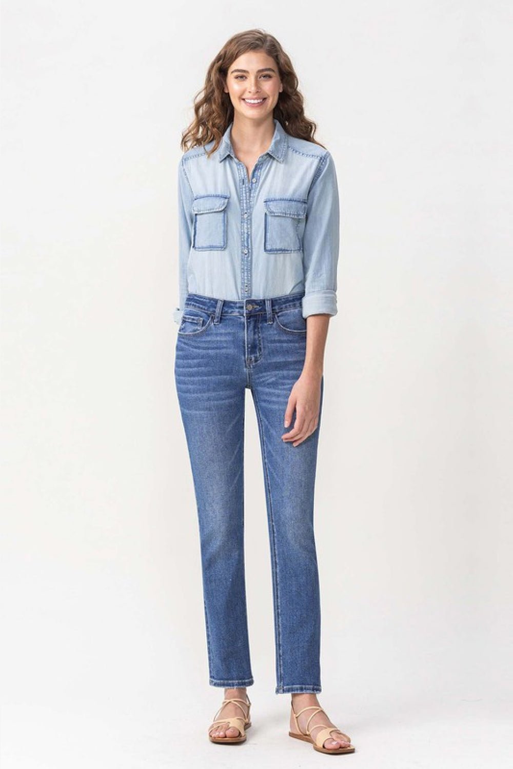 Midrise Slim Ankle Straight Jeans - Quelle's BoutiQue