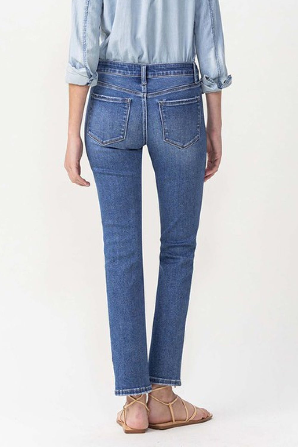 Midrise Slim Ankle Straight Jeans - Quelle's BoutiQue