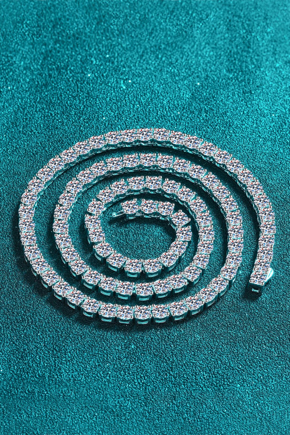 Moissanite Rhodium-Plated Necklace - Quelle's BoutiQue
