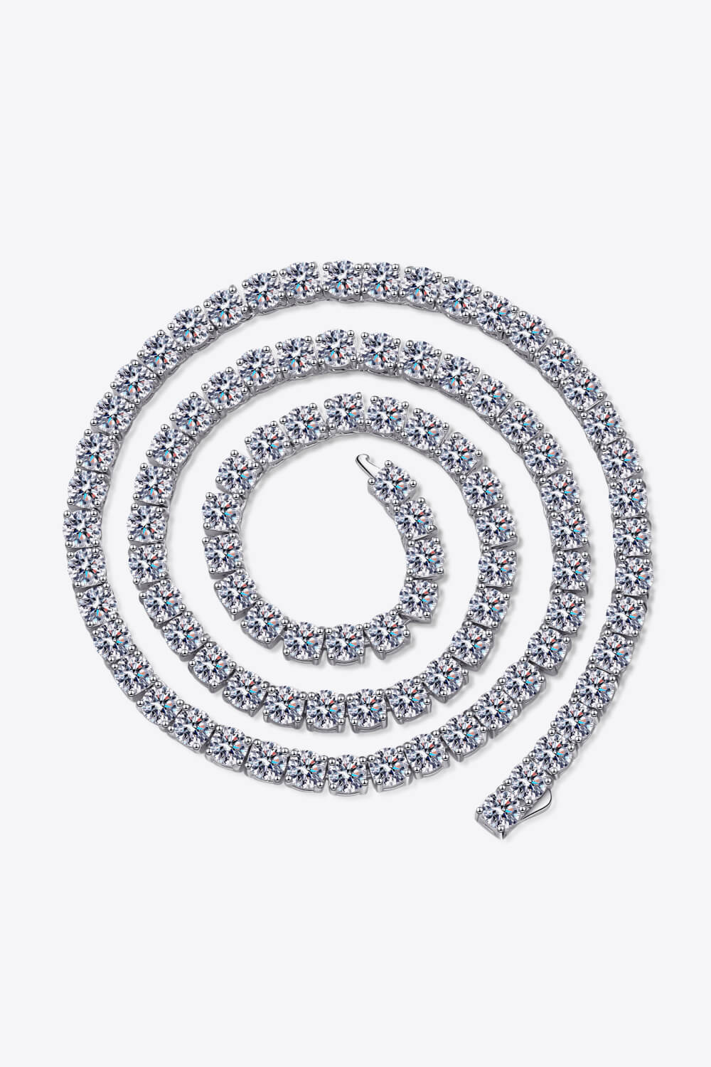 Moissanite Rhodium-Plated Necklace - Quelle's BoutiQue