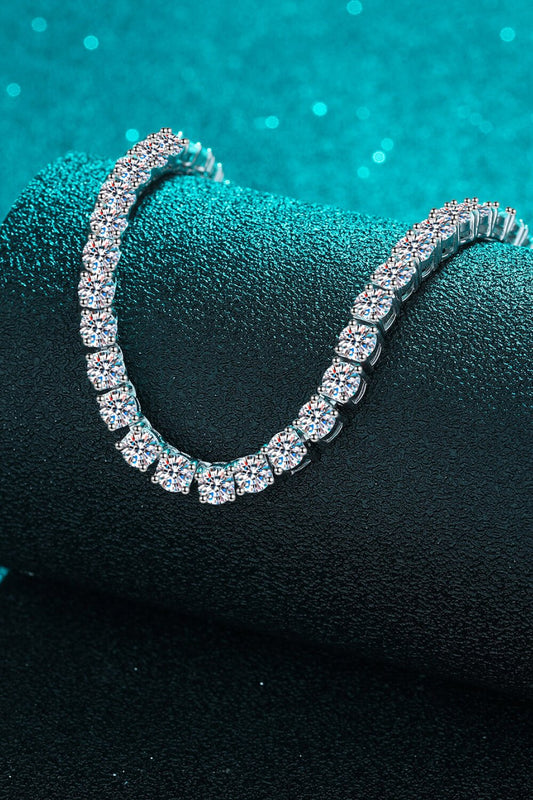 Moissanite Rhodium-Plated Necklace - Quelle's BoutiQue