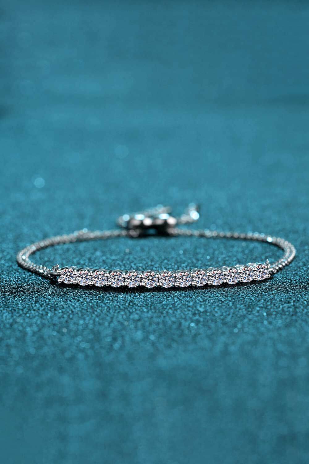 Moissanite Sterling Silver Bracelet - Quelle's BoutiQue