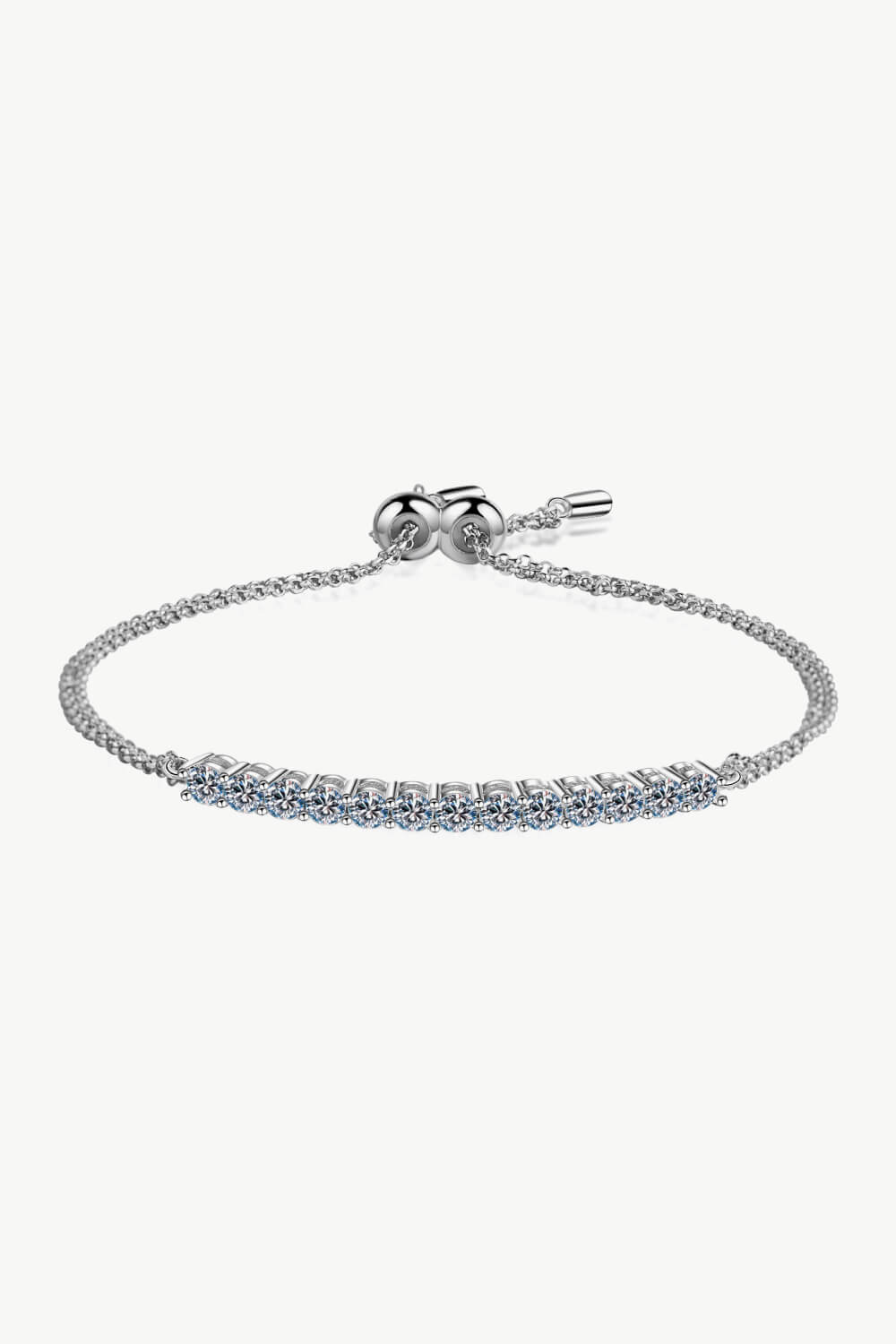 Moissanite Sterling Silver Bracelet - Quelle's BoutiQue
