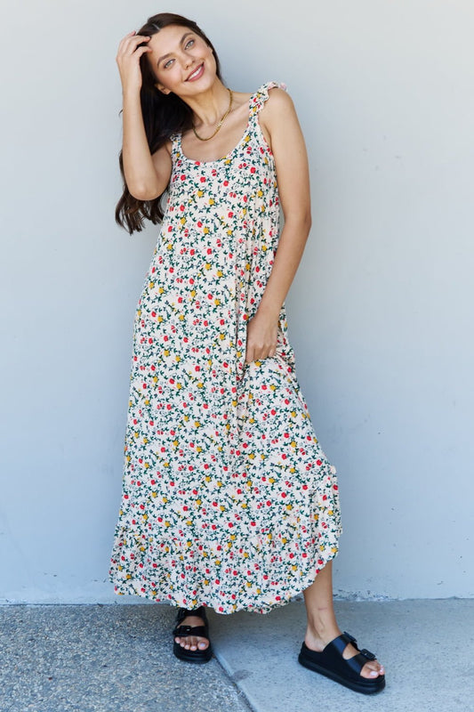 Multi-Floral Sleeveless Maxi Dress - Quelle's BoutiQue