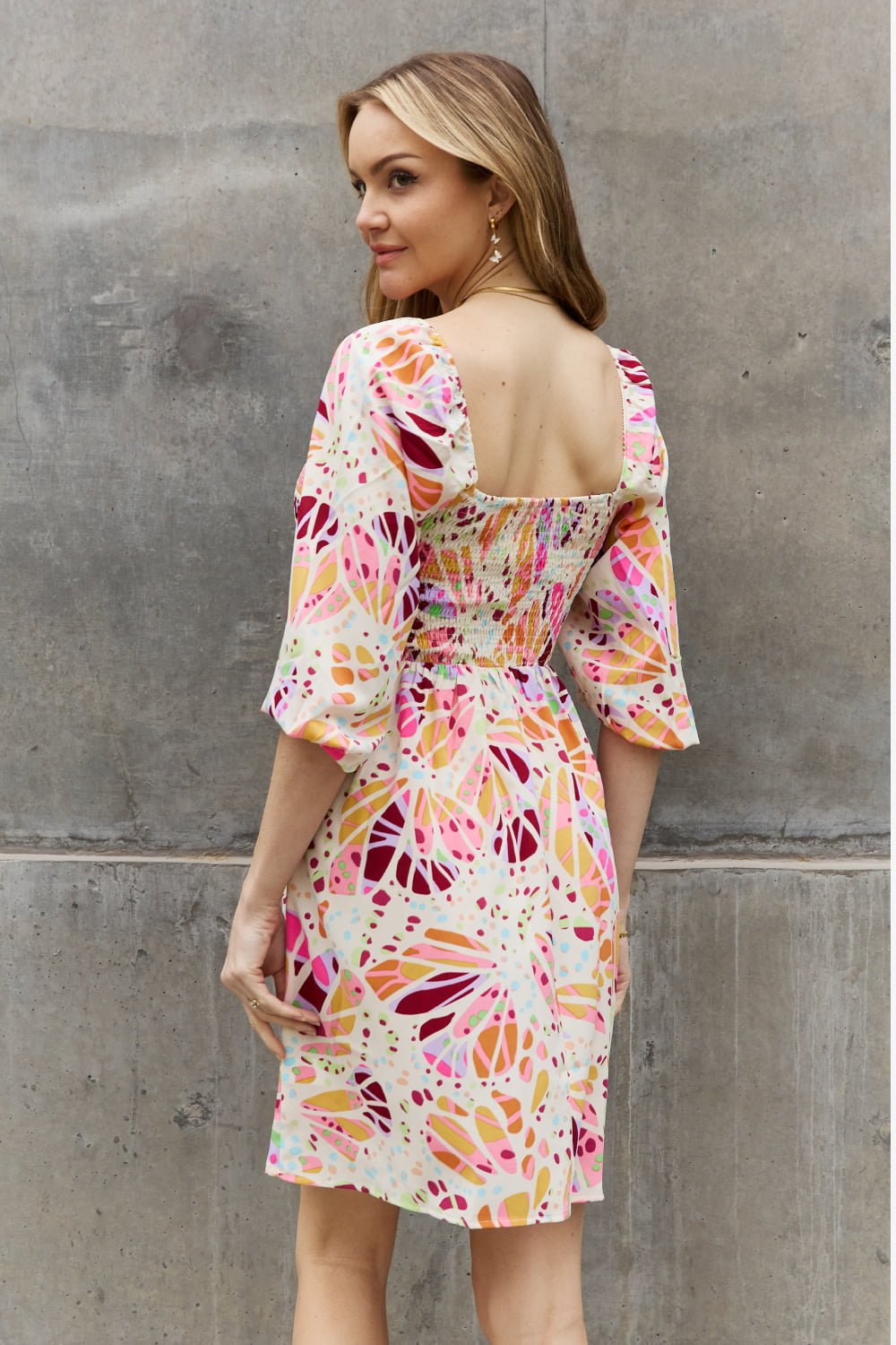 Multi-Print Floral Mini Dress - Quelle's BoutiQue