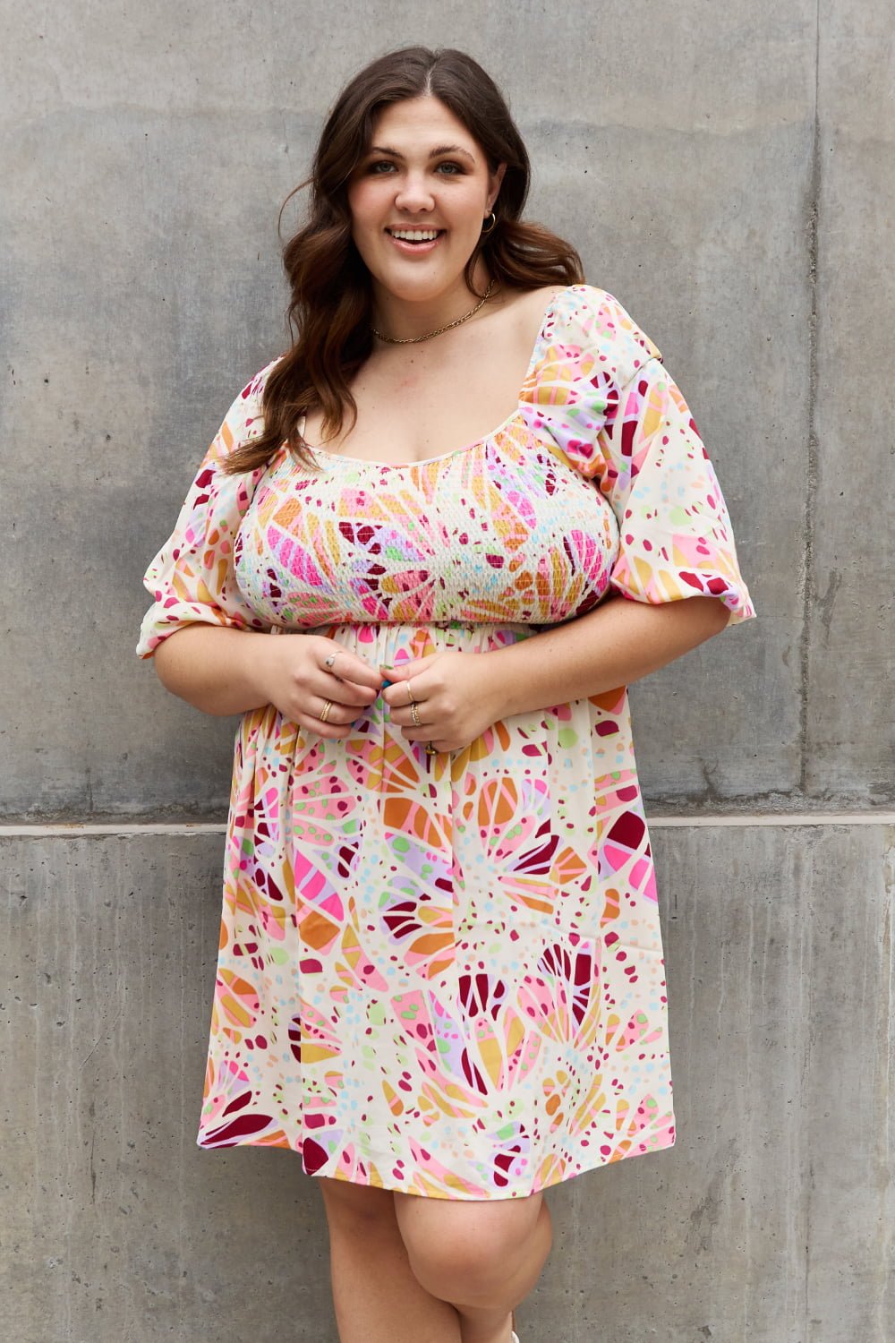 Multi-Print Floral Mini Dress - Quelle's BoutiQue