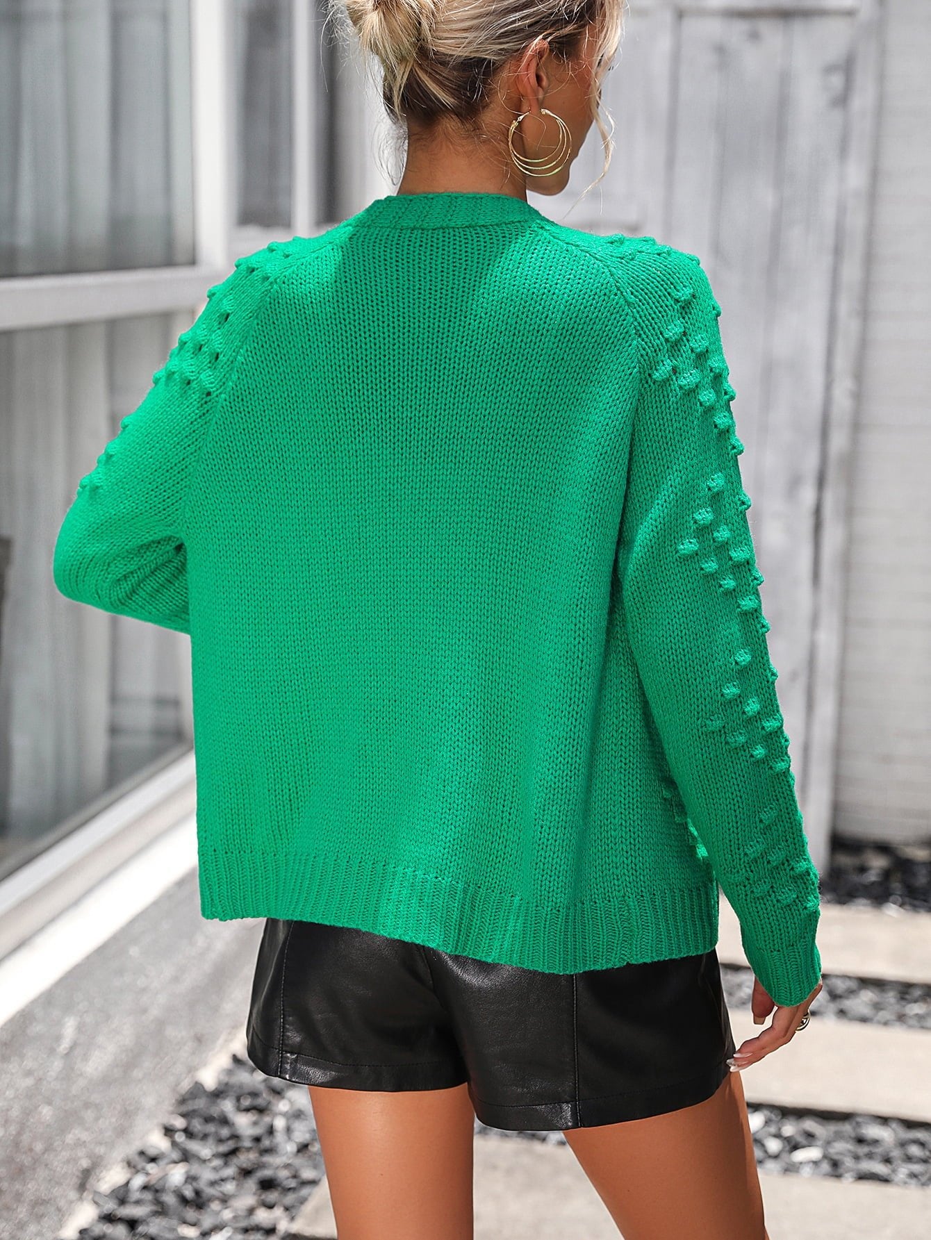 Open Front Long Sleeve Cardigan - Quelle's BoutiQue