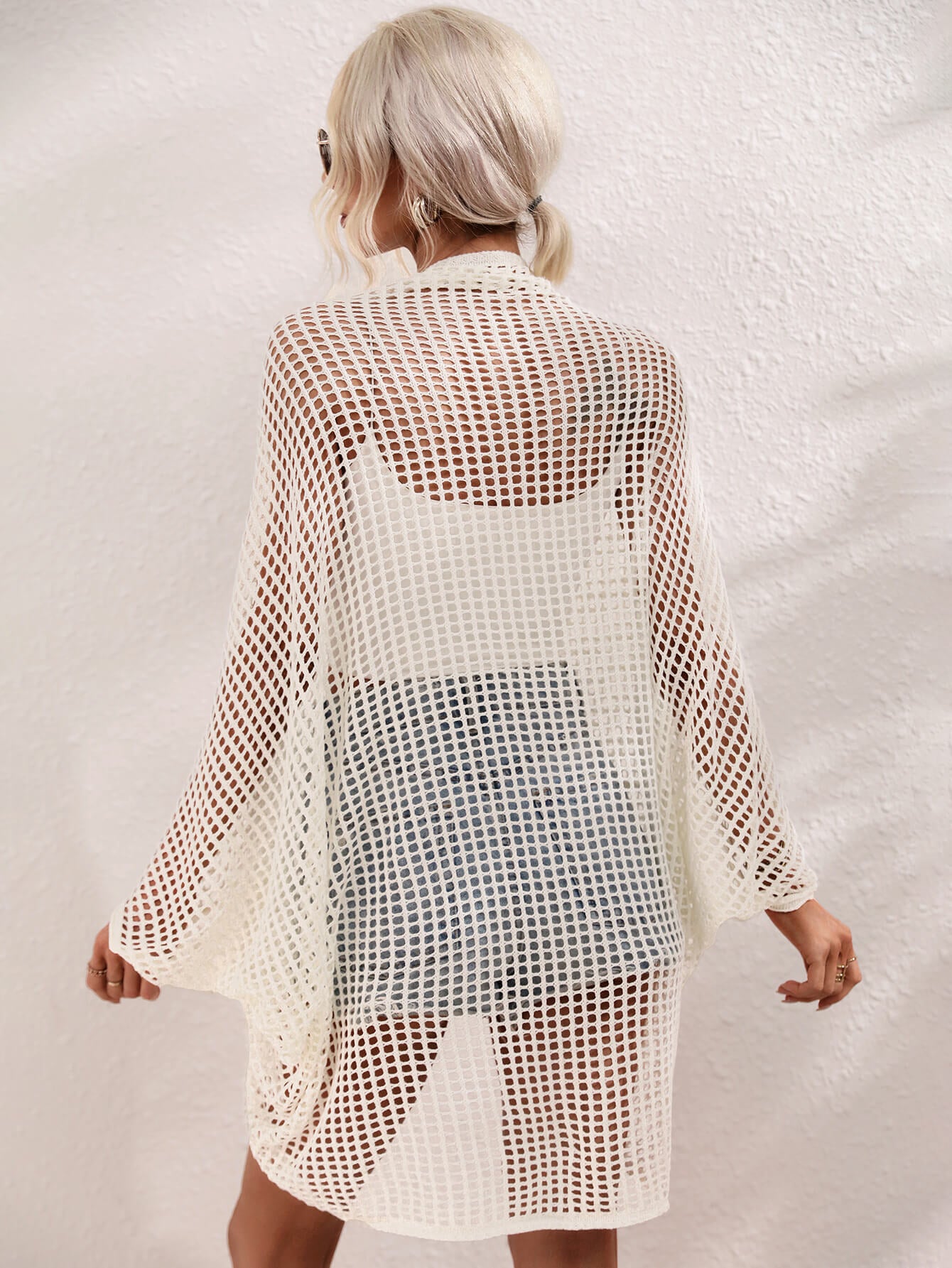 Openwork Open Front Cover Up - Quelle's BoutiQue