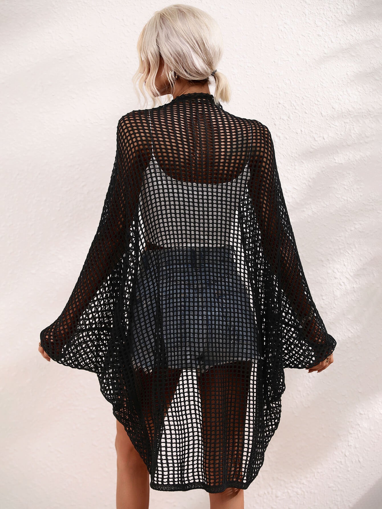Openwork Open Front Cover Up - Quelle's BoutiQue