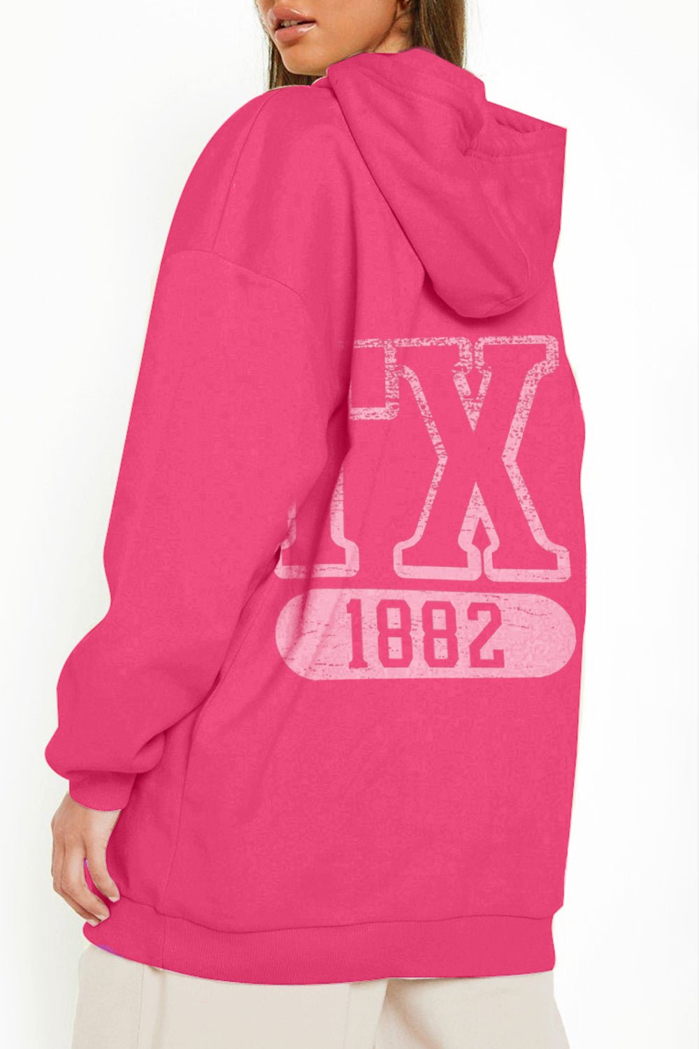 Pink Graphic Hooded Pullover - Quelle's BoutiQue