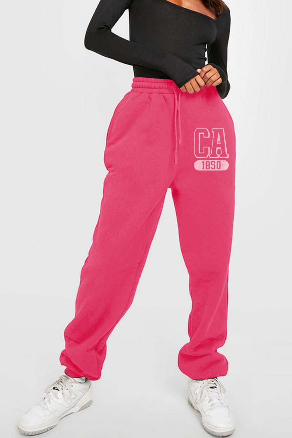 Pink Graphic Joggers - Quelle's BoutiQue