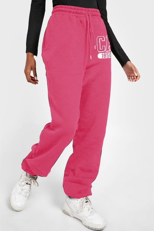 Pink Graphic Joggers - Quelle's BoutiQue
