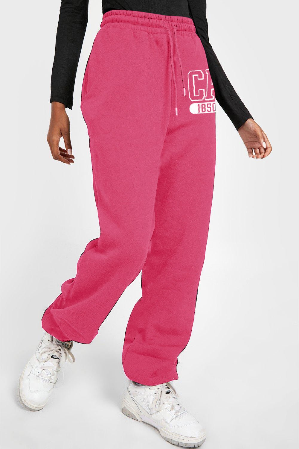 Pink Graphic Joggers - Quelle's BoutiQue