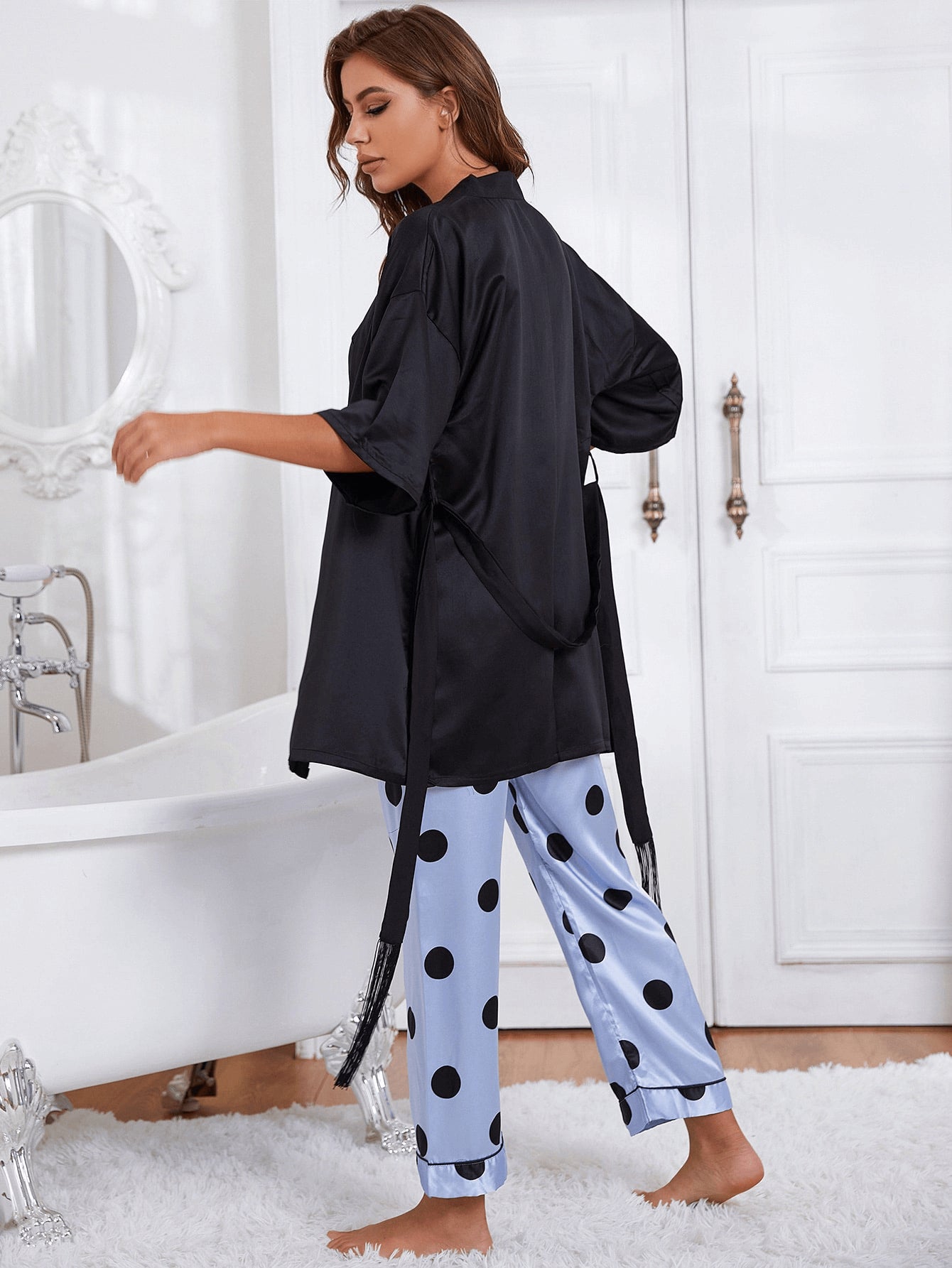 Print Bottoms Pajama Set - Quelle's BoutiQue