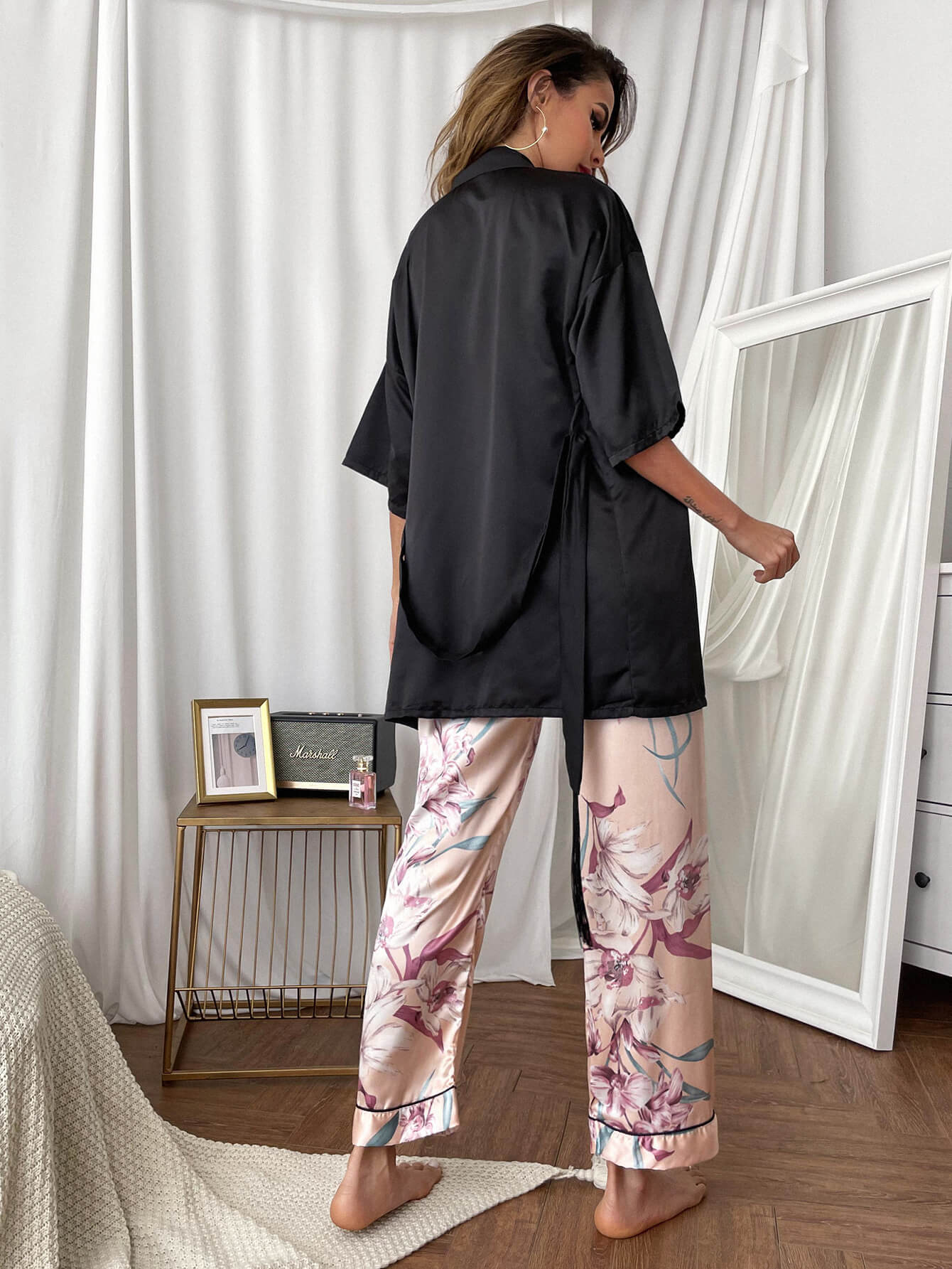 Print Bottoms Pajama Set - Quelle's BoutiQue