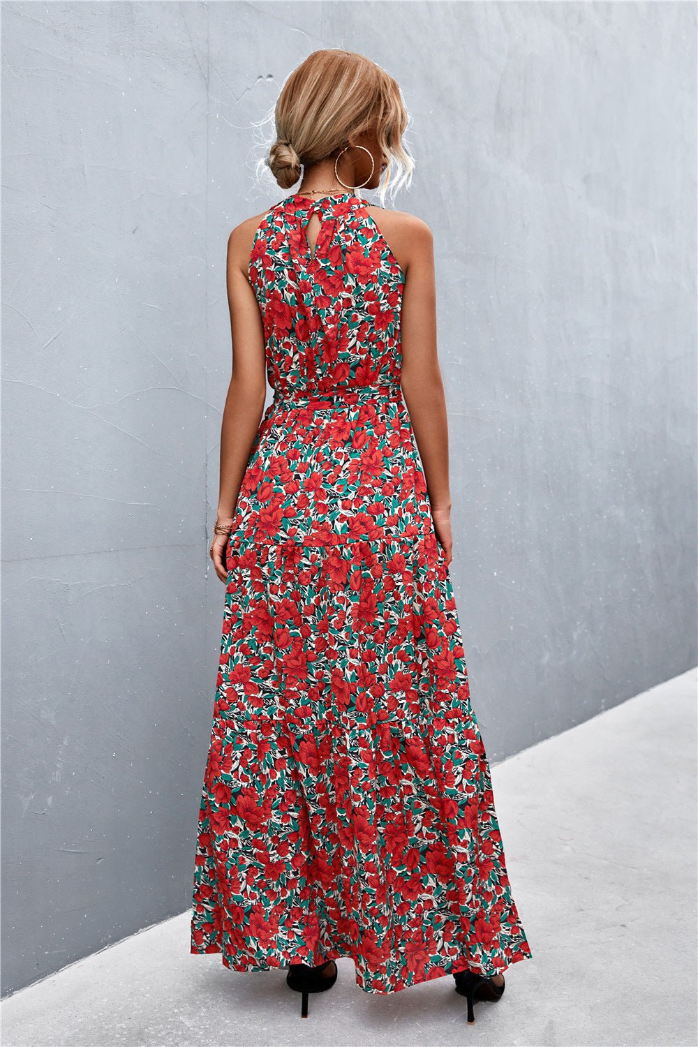 Printed Sleeveless Maxi Dress - Quelle's BoutiQue
