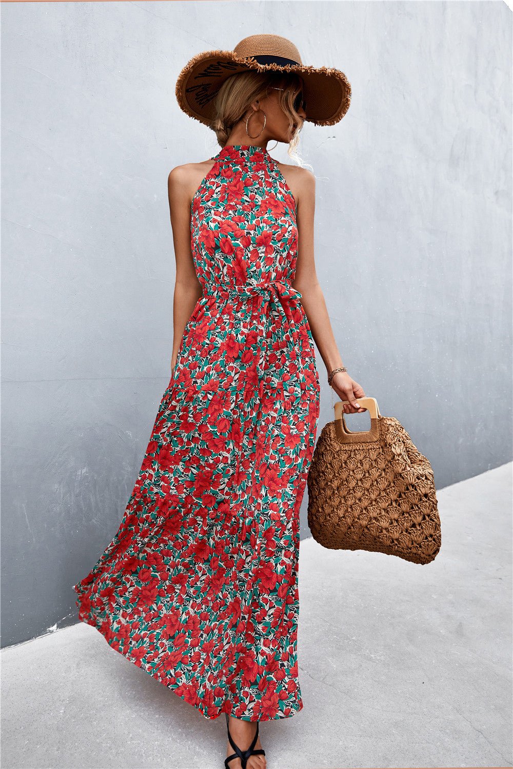 Printed Sleeveless Maxi Dress - Quelle's BoutiQue