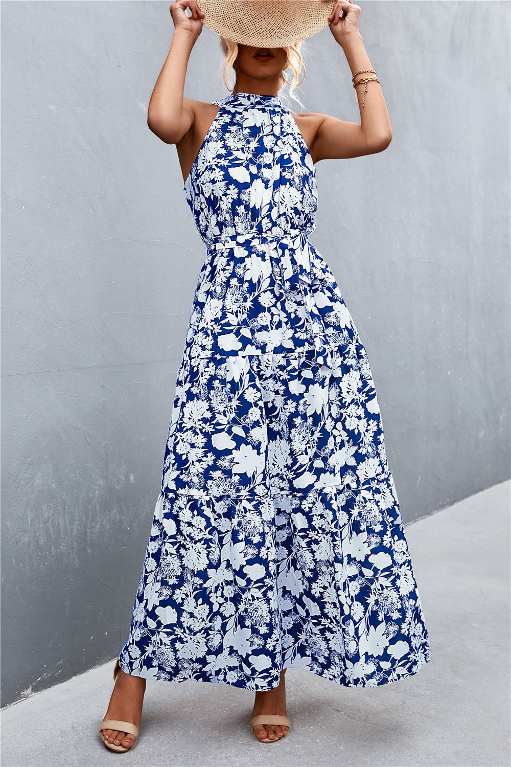 Printed Sleeveless Maxi Dress - Quelle's BoutiQue