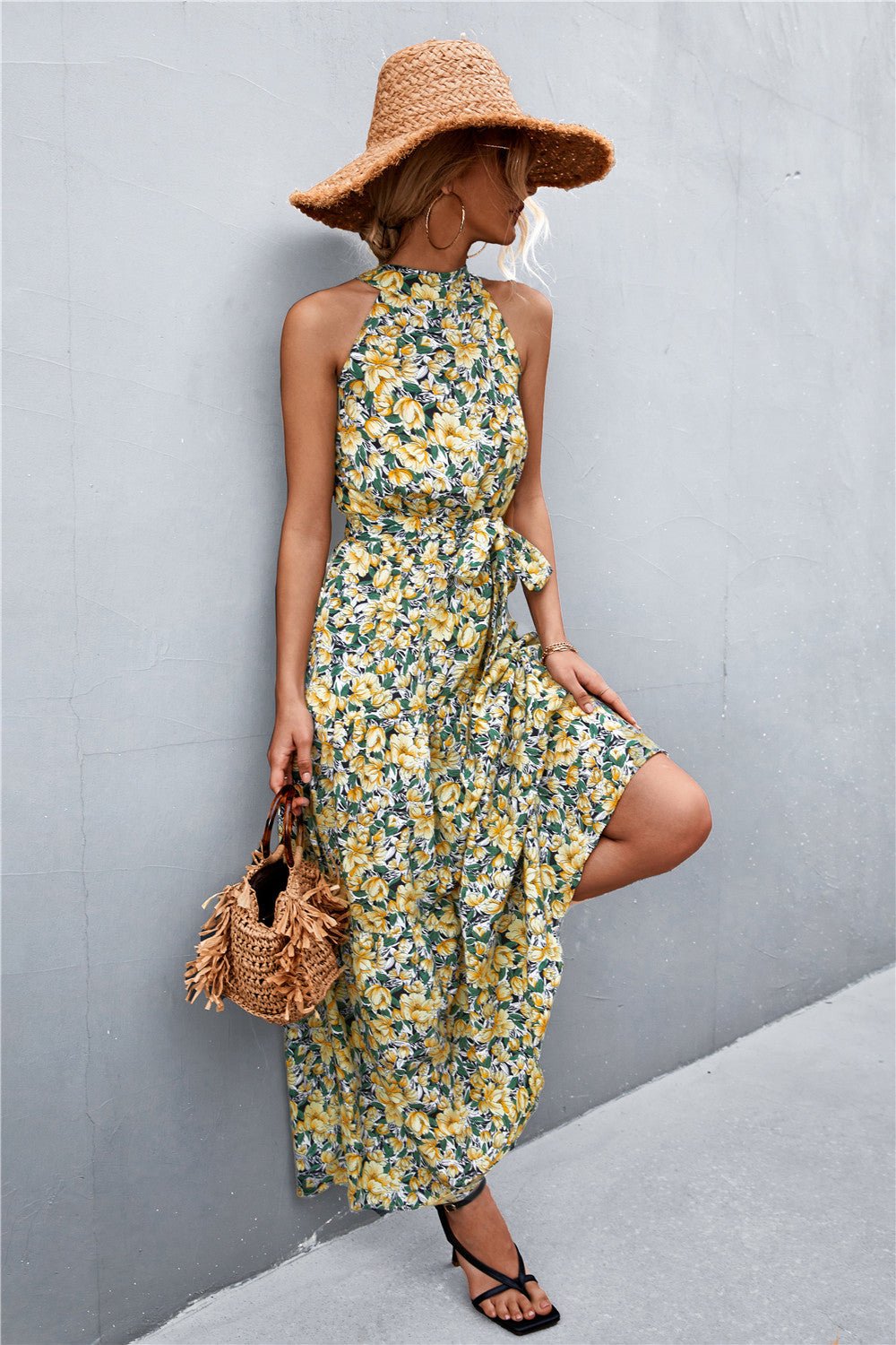 Printed Sleeveless Maxi Dress - Quelle's BoutiQue