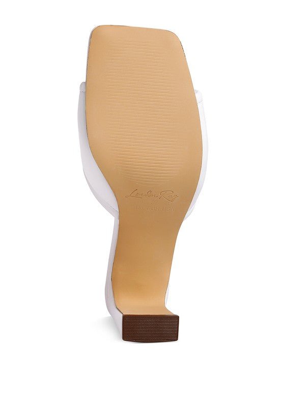 Quilted Block Heeled Sandals - Quelle's BoutiQue