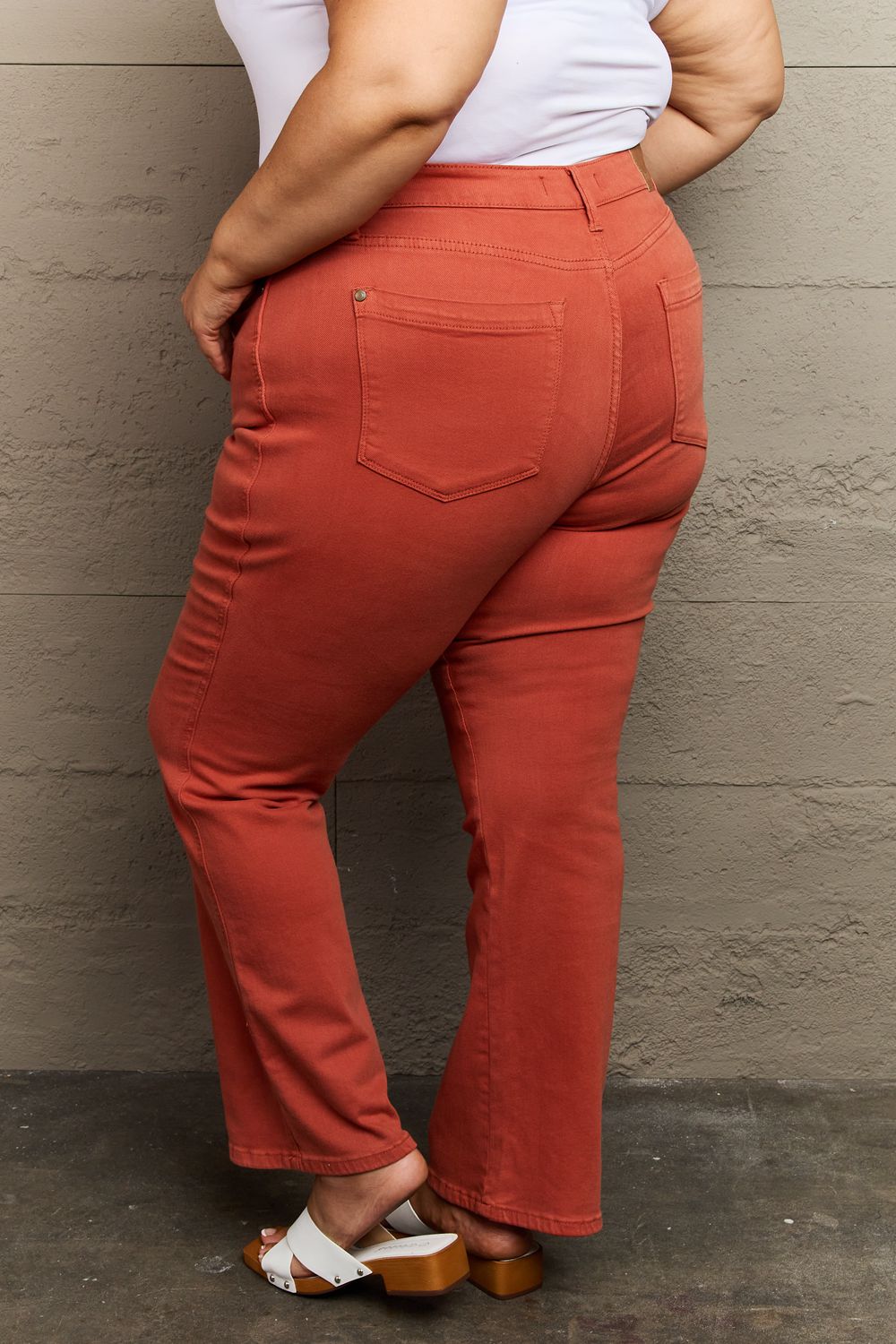 Slim Bootcut Terracotta Jeans - Quelle's BoutiQue