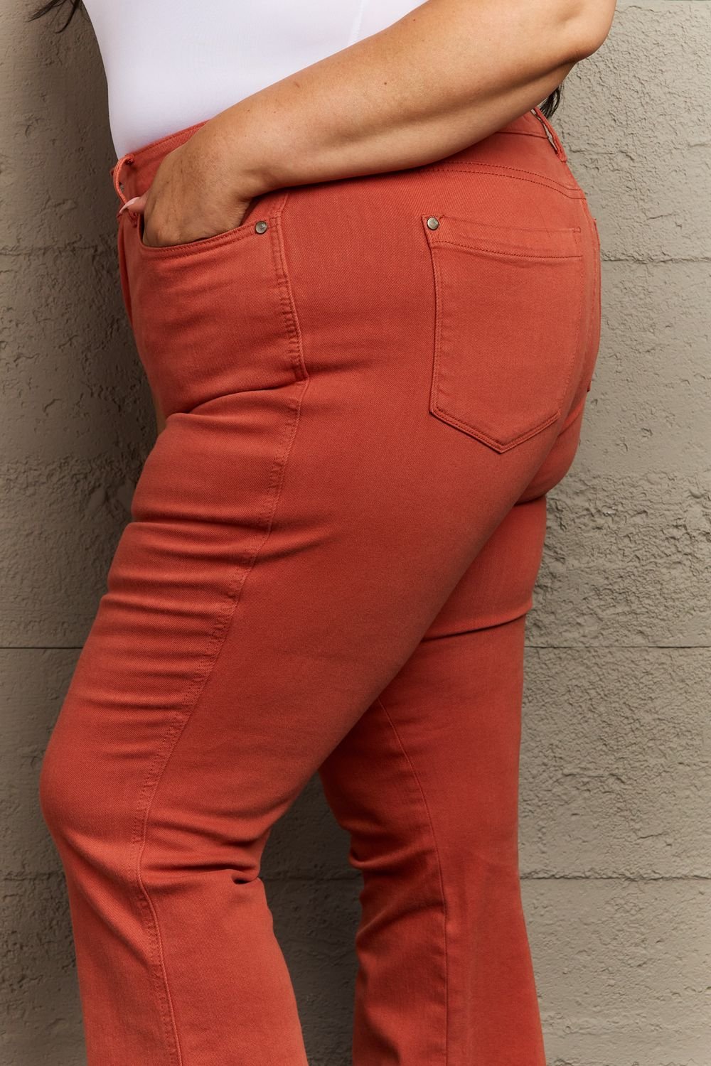 Slim Bootcut Terracotta Jeans - Quelle's BoutiQue