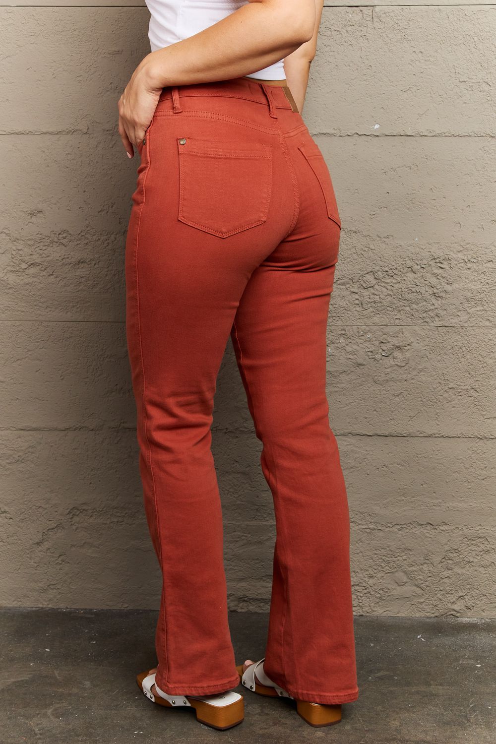 Slim Bootcut Terracotta Jeans - Quelle's BoutiQue