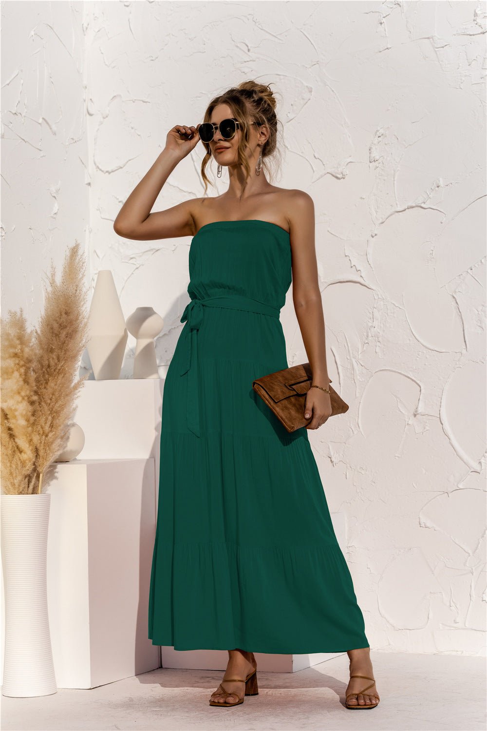 Strapless Tiered Maxi Dress - Quelle's BoutiQue