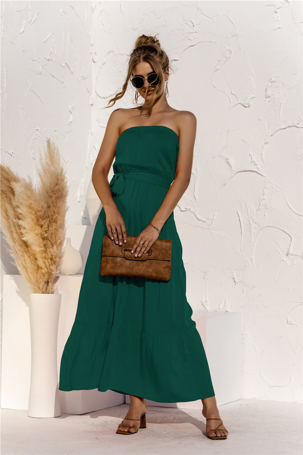 Strapless Tiered Maxi Dress - Quelle's BoutiQue