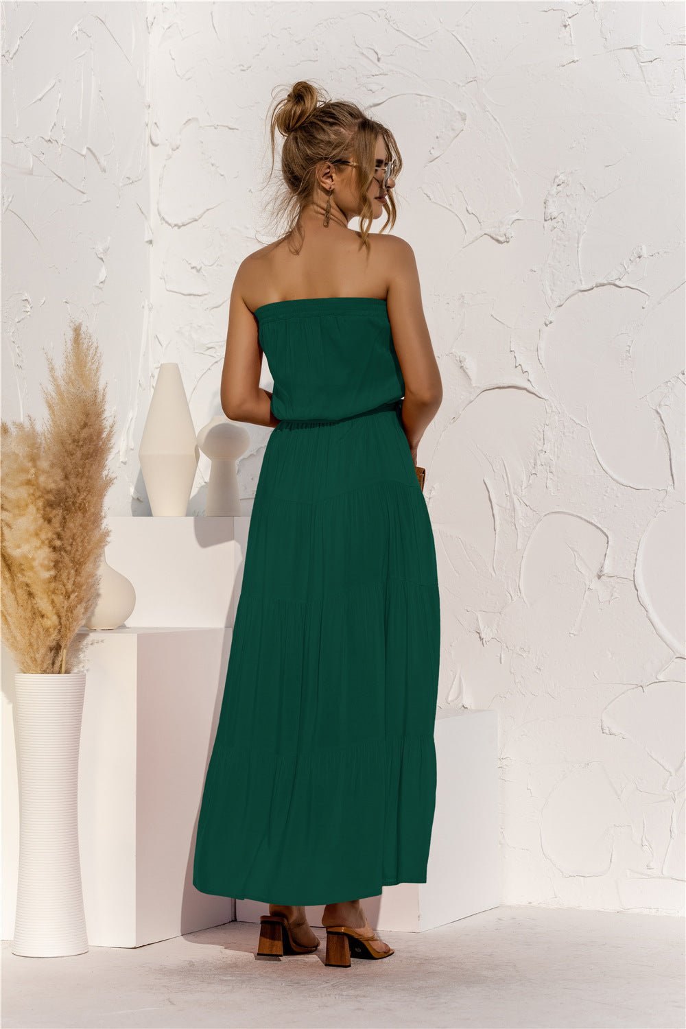 Strapless Tiered Maxi Dress - Quelle's BoutiQue