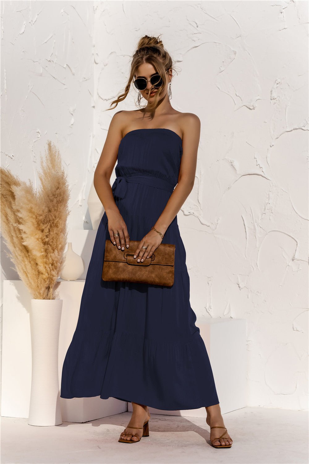 Strapless Tiered Maxi Dress - Quelle's BoutiQue
