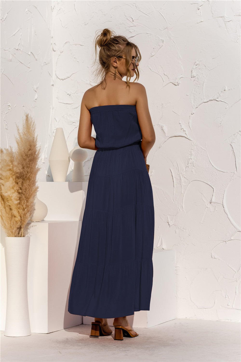 Strapless Tiered Maxi Dress - Quelle's BoutiQue