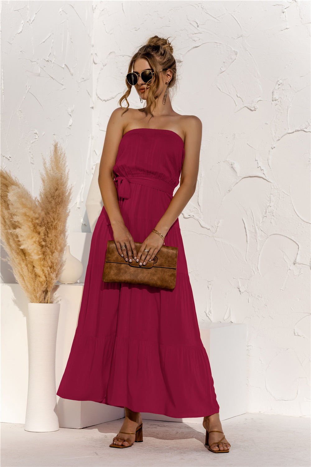 Strapless Tiered Maxi Dress - Quelle's BoutiQue