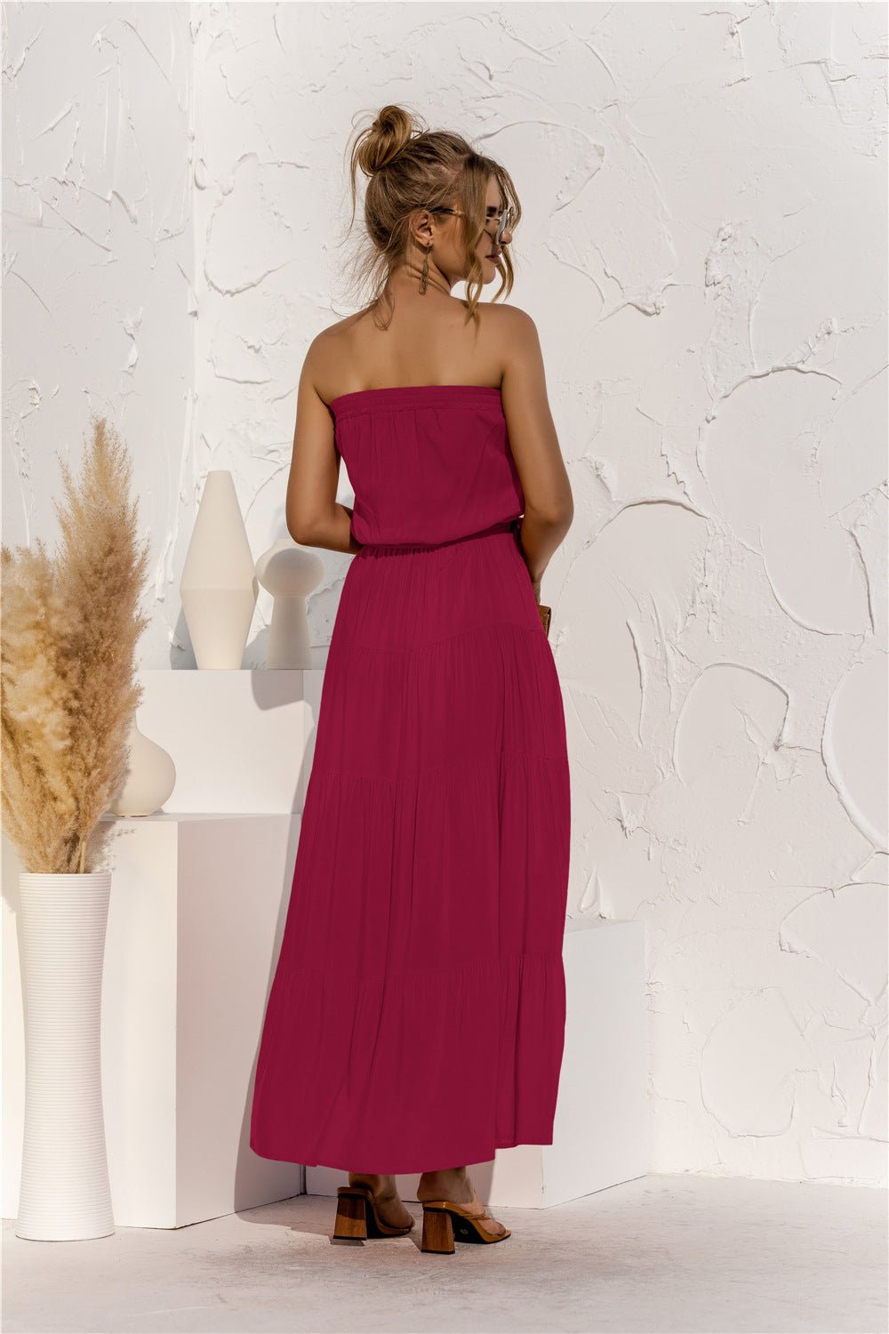 Strapless Tiered Maxi Dress - Quelle's BoutiQue