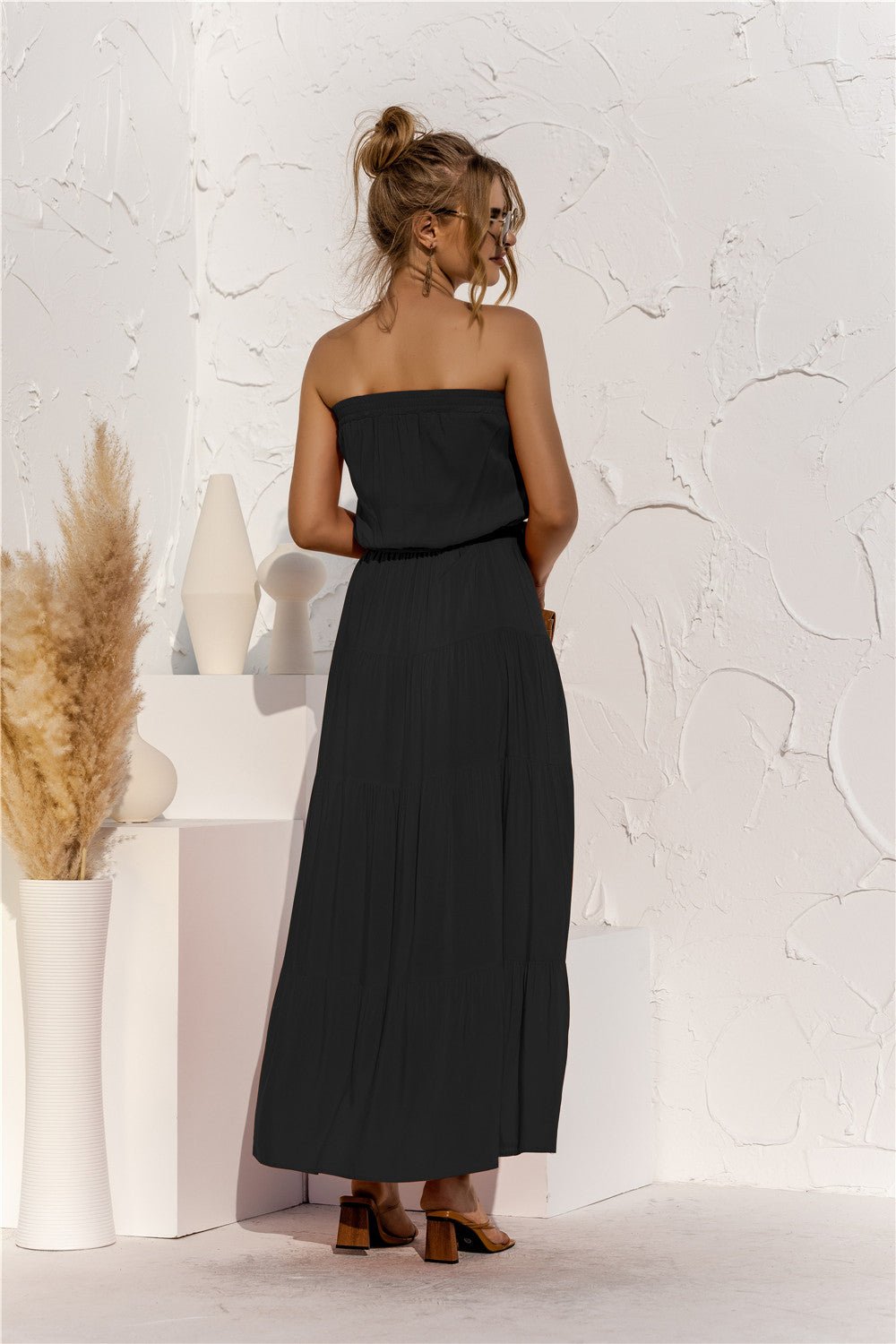 Strapless Tiered Maxi Dress - Quelle's BoutiQue