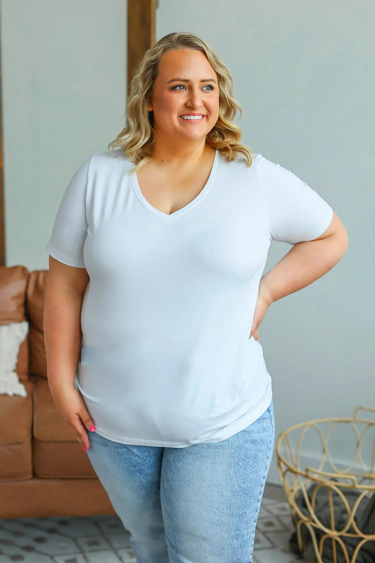 The Casual V-Neck Tee - Quelle's BoutiQue