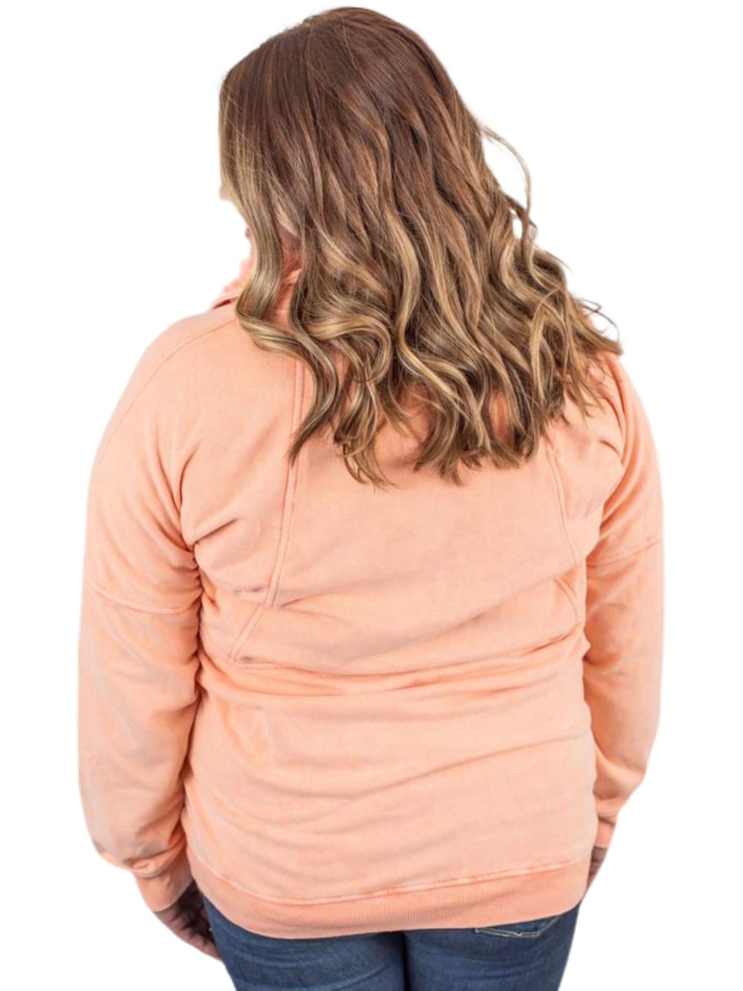 Vintage Wash Half Zip Pullover - Quelle's BoutiQue